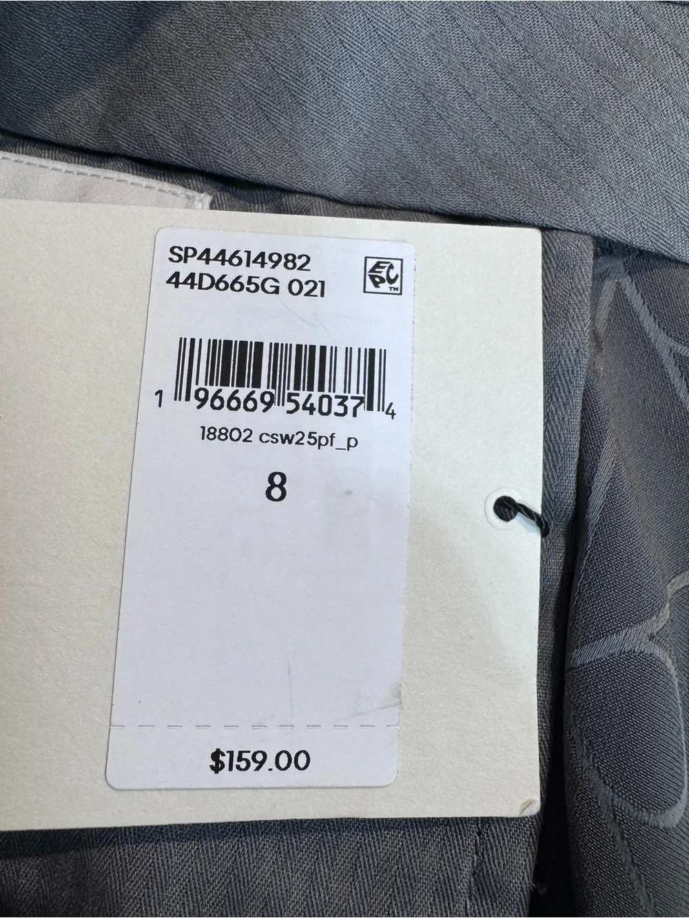Calvin Klein Sleek Satin Wide Leg Pant in Grays Size 8